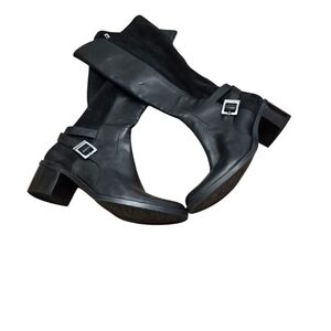 Calvin Klein Style Herminia  Size 10 Black Leather Women's Boots